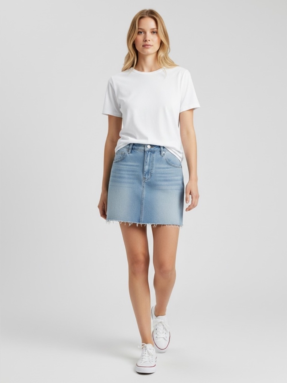 Sadie & Sage Denim Jean Skirt Light Blue Size Small